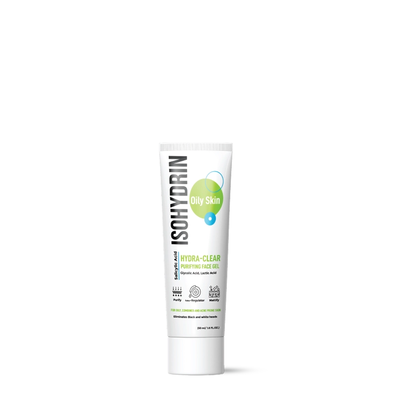 ISOHYDRIN HYDRA-CLEAR PURIFYING FACE GEL ACNE PRONE SKIN CARE 50ML